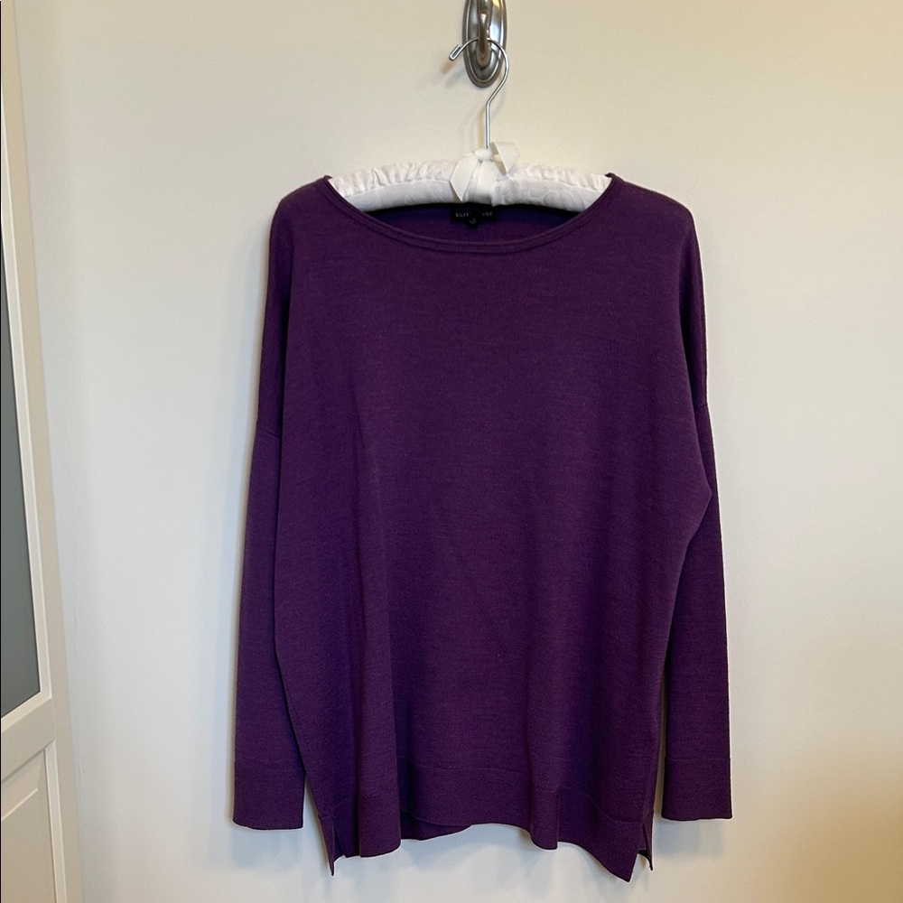 Eileen Fisher Rich Purple Knit Top